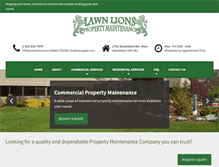 Tablet Screenshot of lawnlions.com